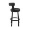 Armen Living Bryant 30" Bar Height Swivel Bar Stool in Black Finish and Black Faux Leather LCBYBABLBL30 - alternate 3